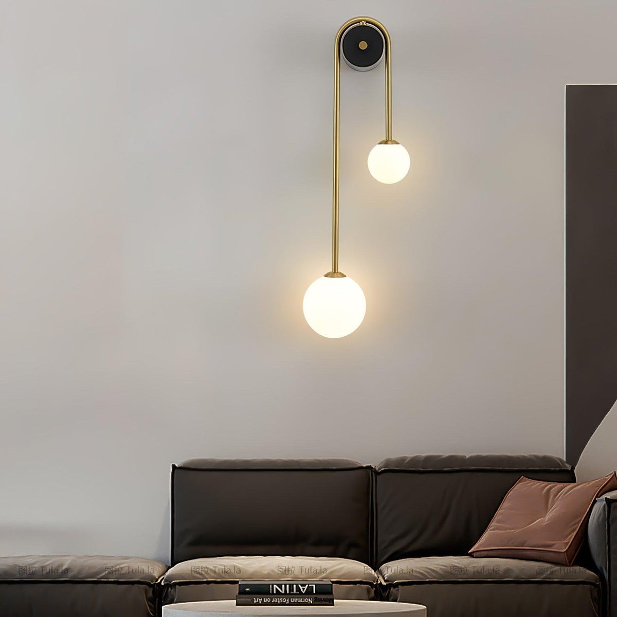 Lapavid Brass Arc Wall Light