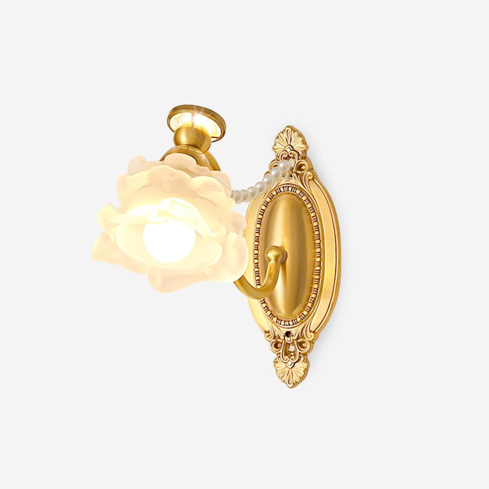 Zoey Brass Floral Wall Lamp