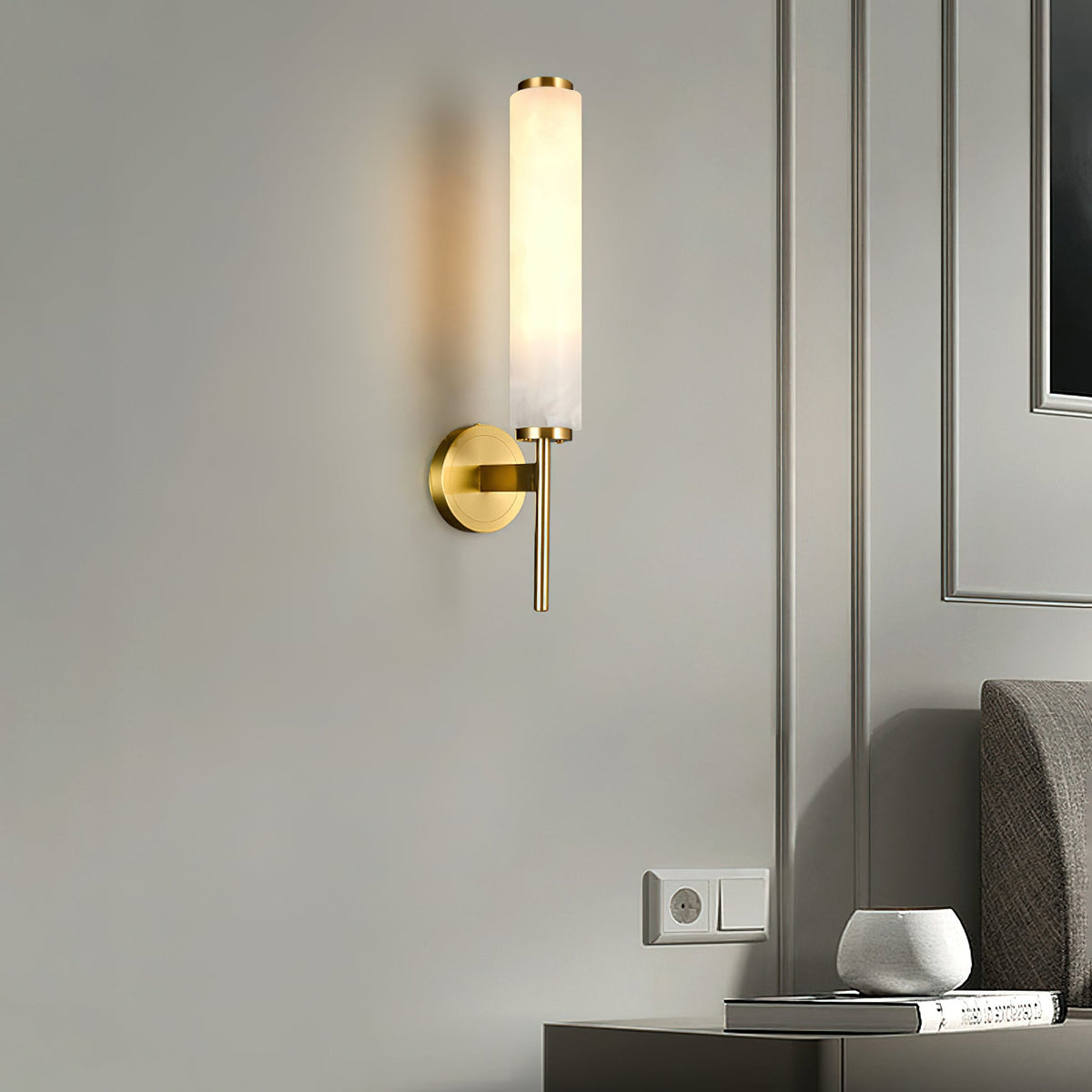 Sobigad Art Deco Alabaster Wall Lamp