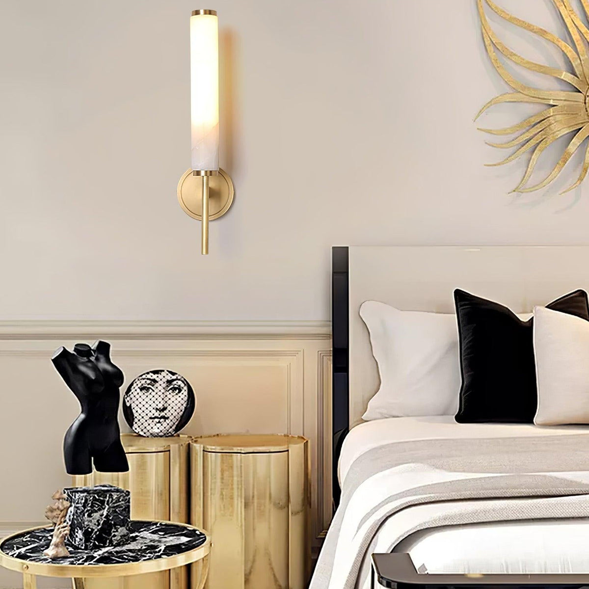 Sobigad Art Deco Alabaster Wall Lamp