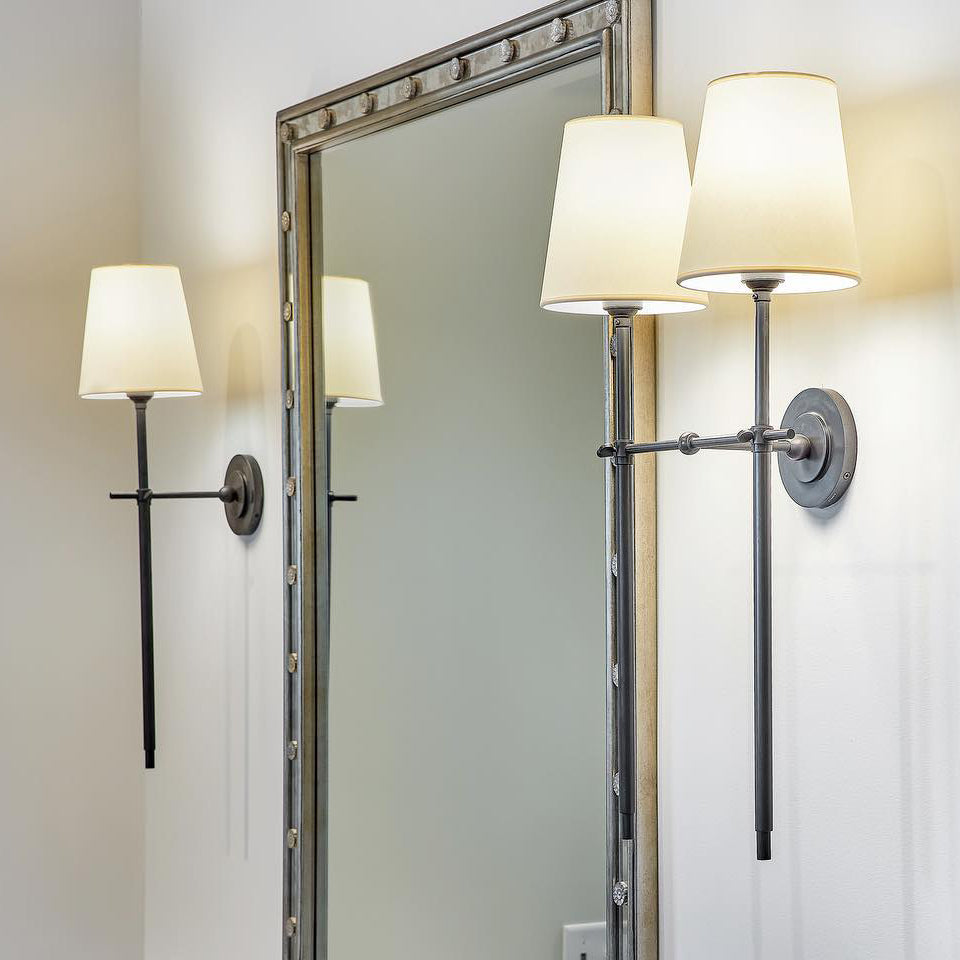 Dotores Wall Lamp Brass Fabric