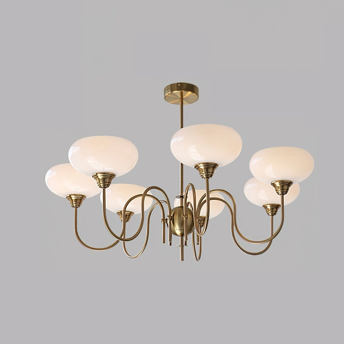 Putikilu Vintage LED Metal Glass Chandelier Living Room