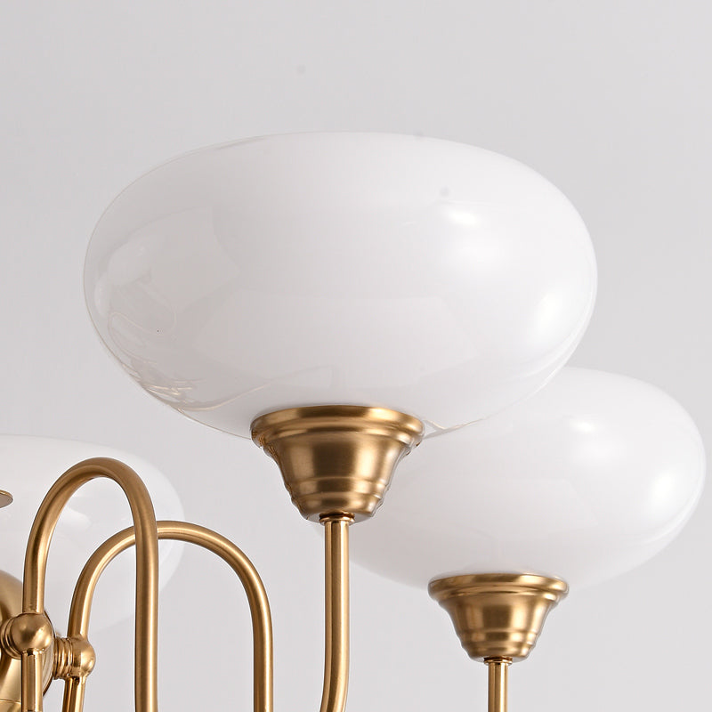 Putikilu Vintage LED Metal Glass Chandelier Living Room