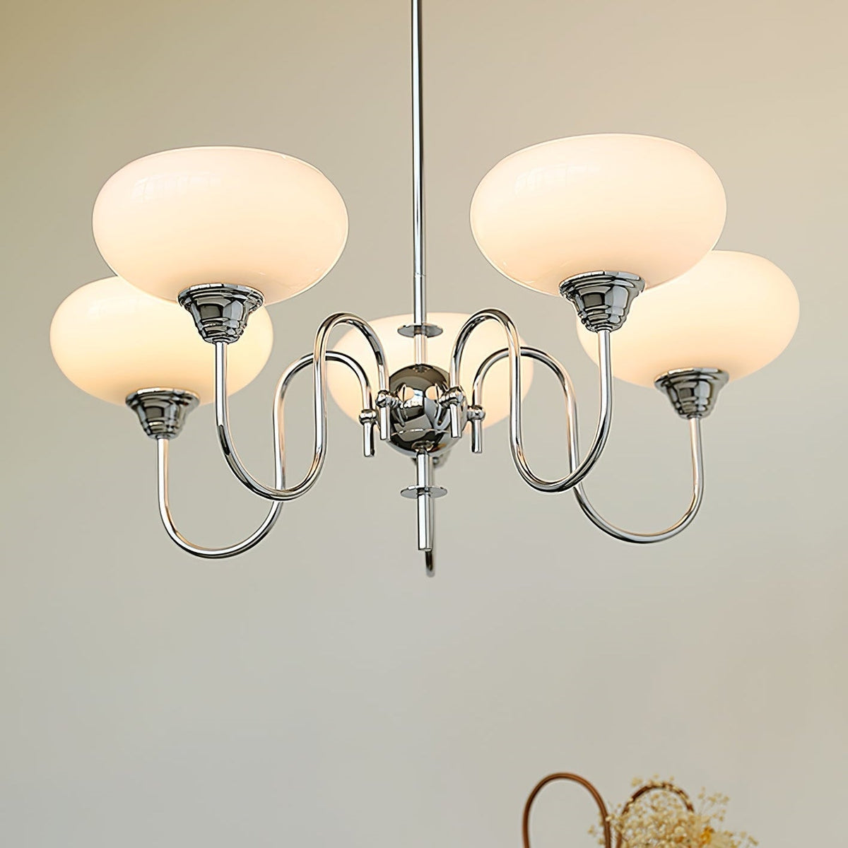Putikilu Vintage LED Metal Glass Chandelier Living Room