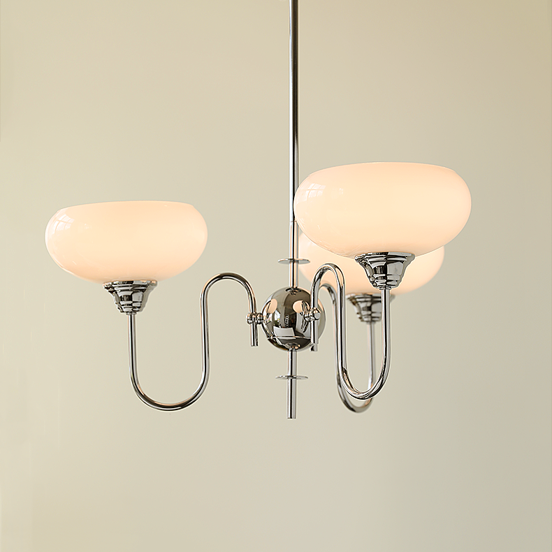 Putikilu Vintage LED Metal Glass Chandelier Living Room