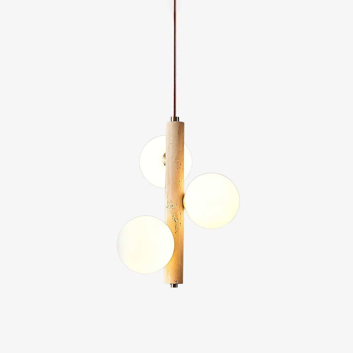 Aursorel Multi-Globe Travertine Pendant Light