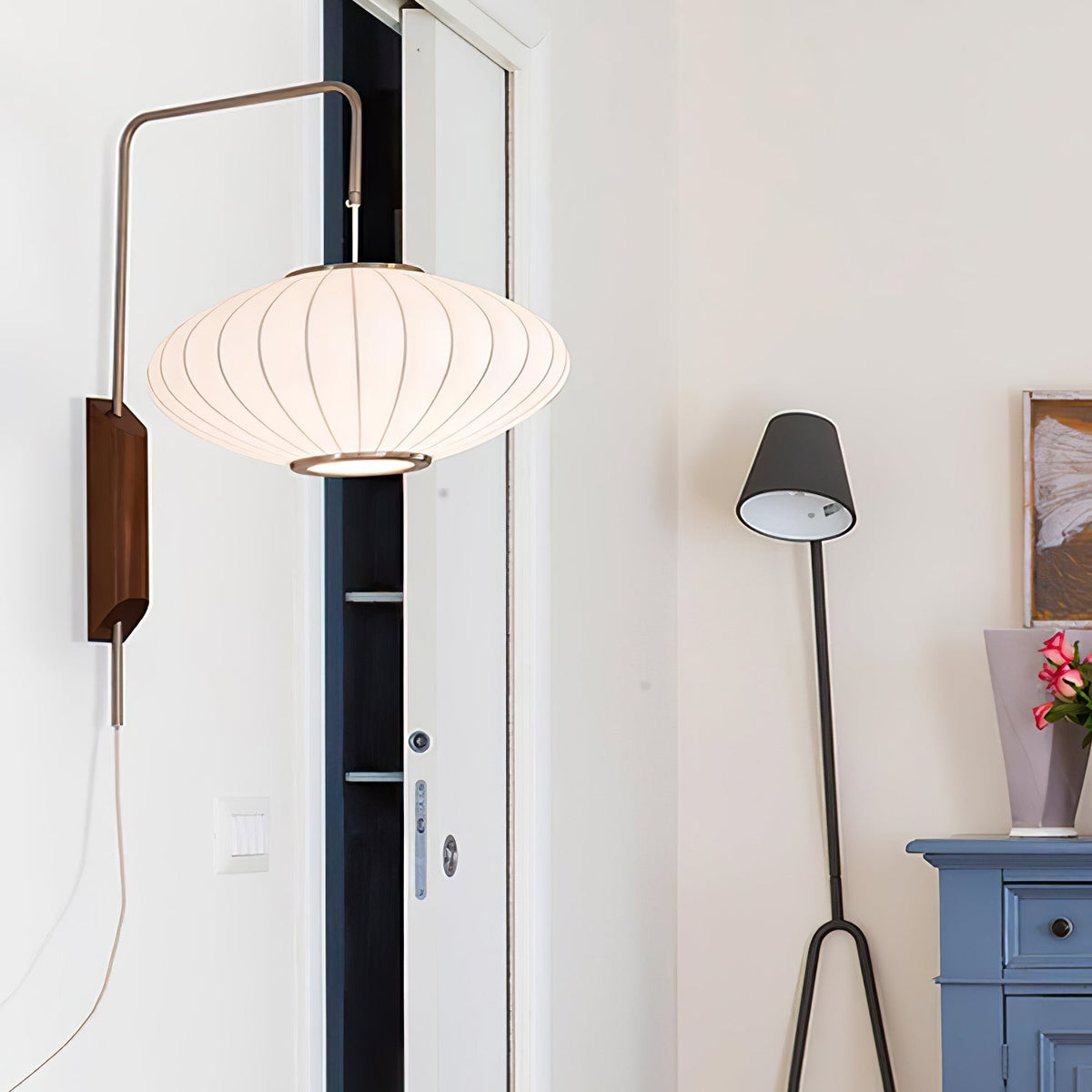 Aldinira Wall Sconce Walnut Ball
