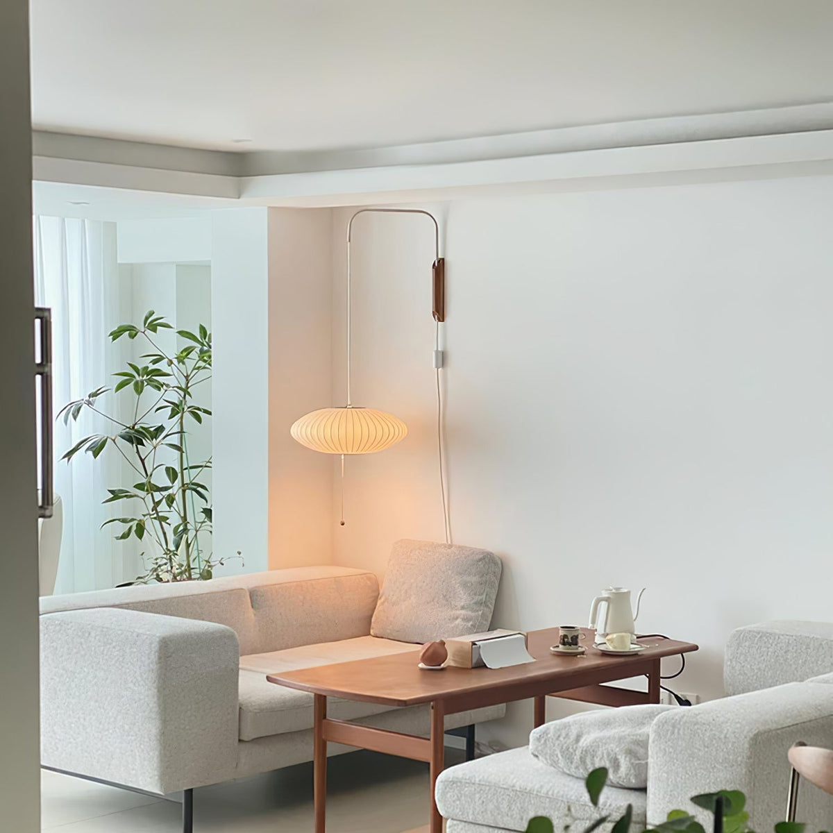 Aldinira Wall Sconce Walnut Ball