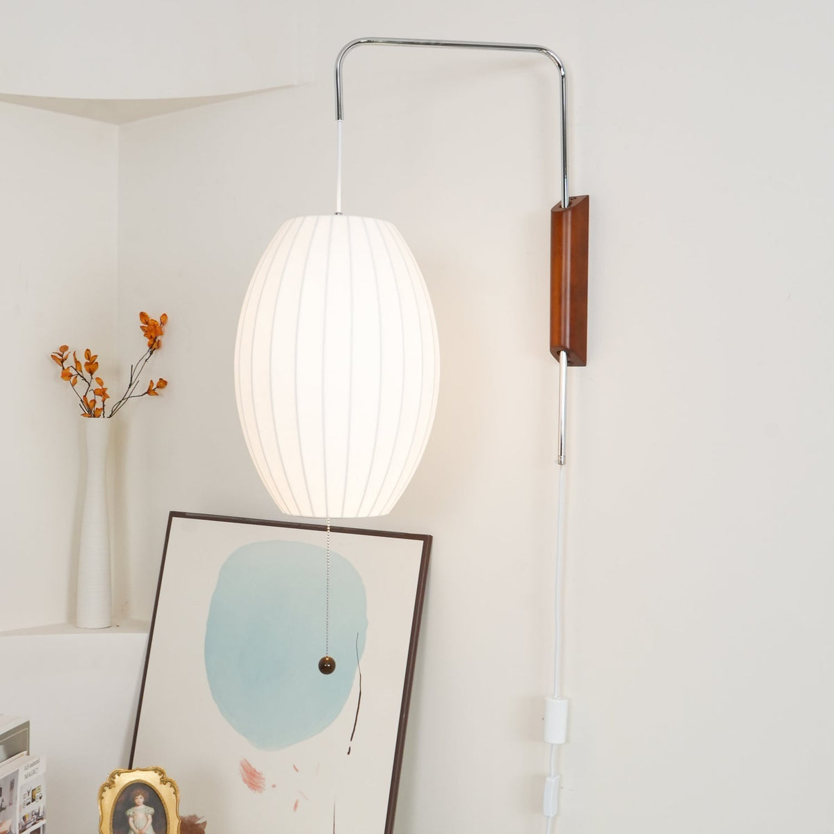 Aldinira Wall Sconce Walnut Ball