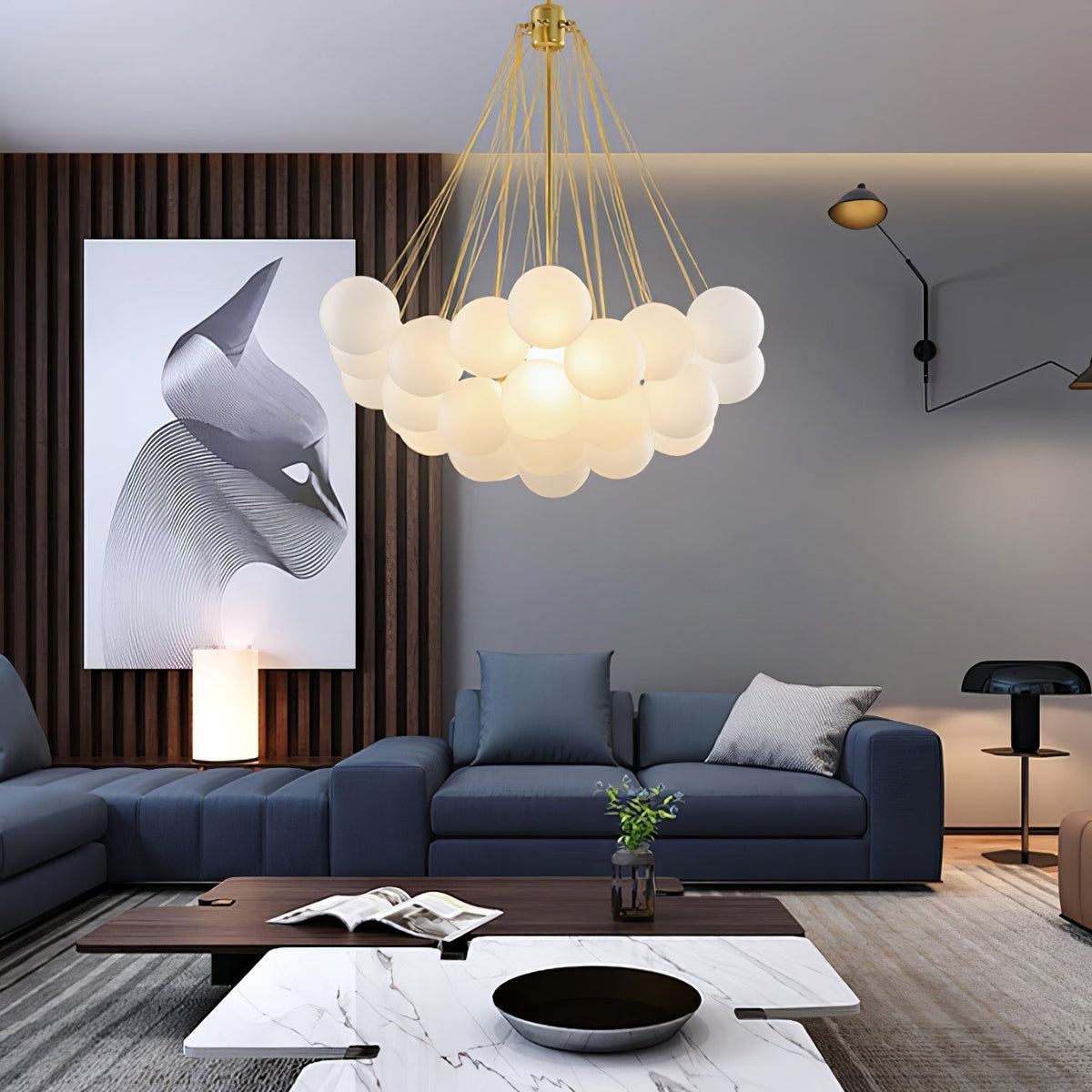 Pugusel Glass Globe Pendant Light Bubble