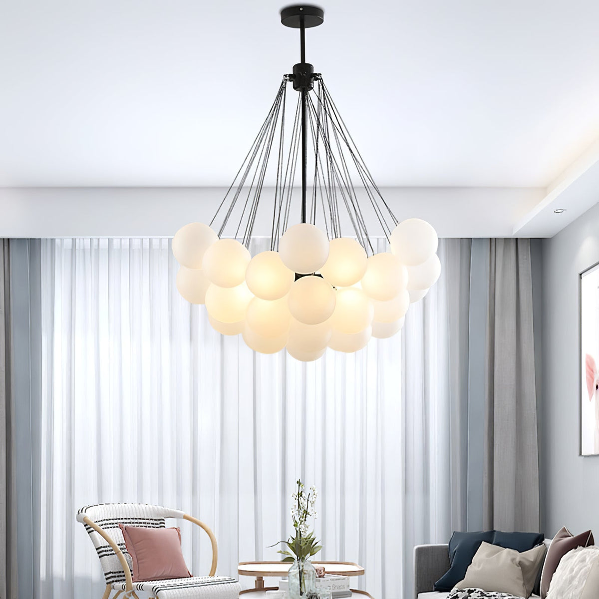 Pugusel Glass Globe Pendant Light Bubble