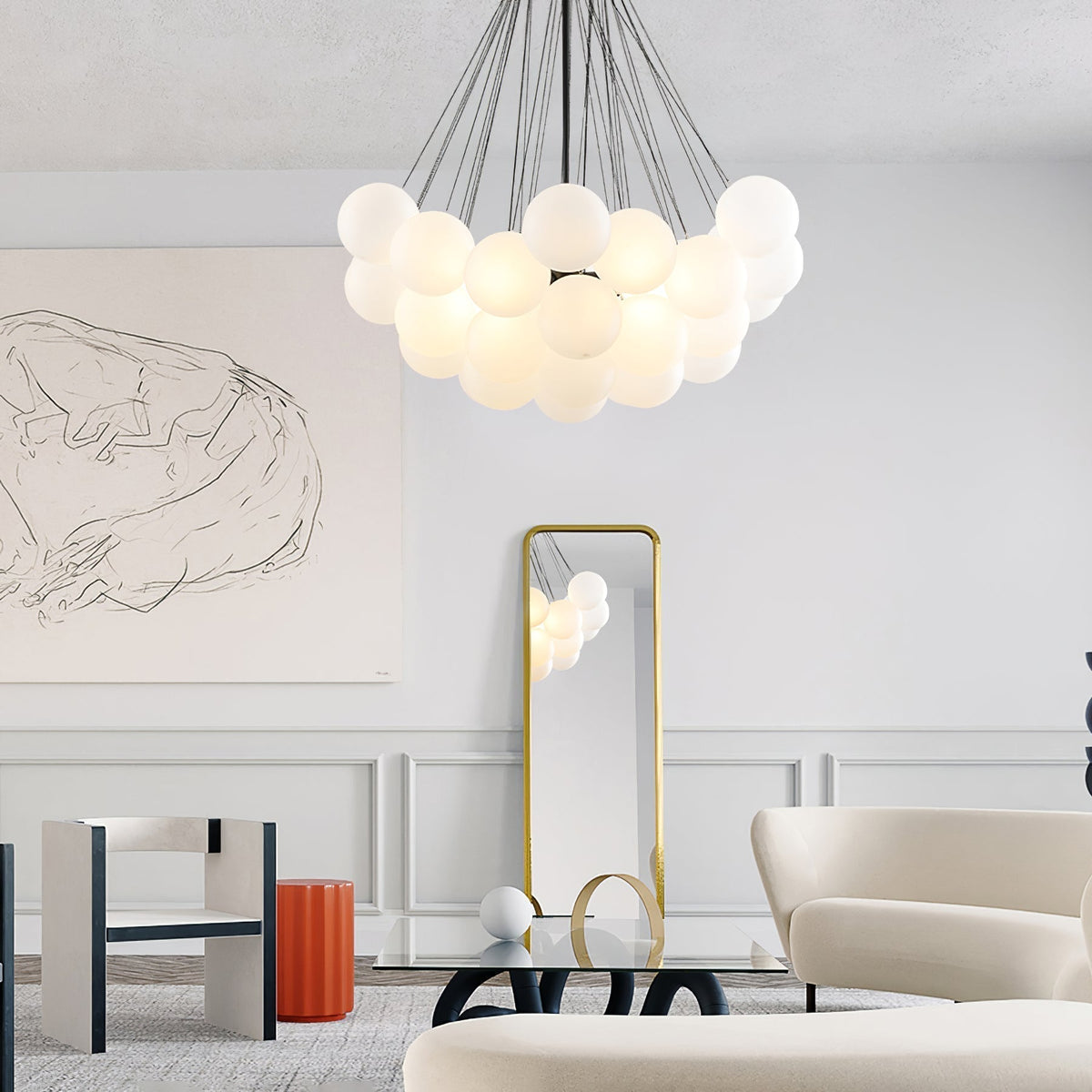 Pugusel Glass Globe Pendant Light Bubble