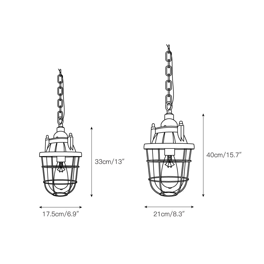 Vemiryra Vintage Industrial Green Pendant Light
