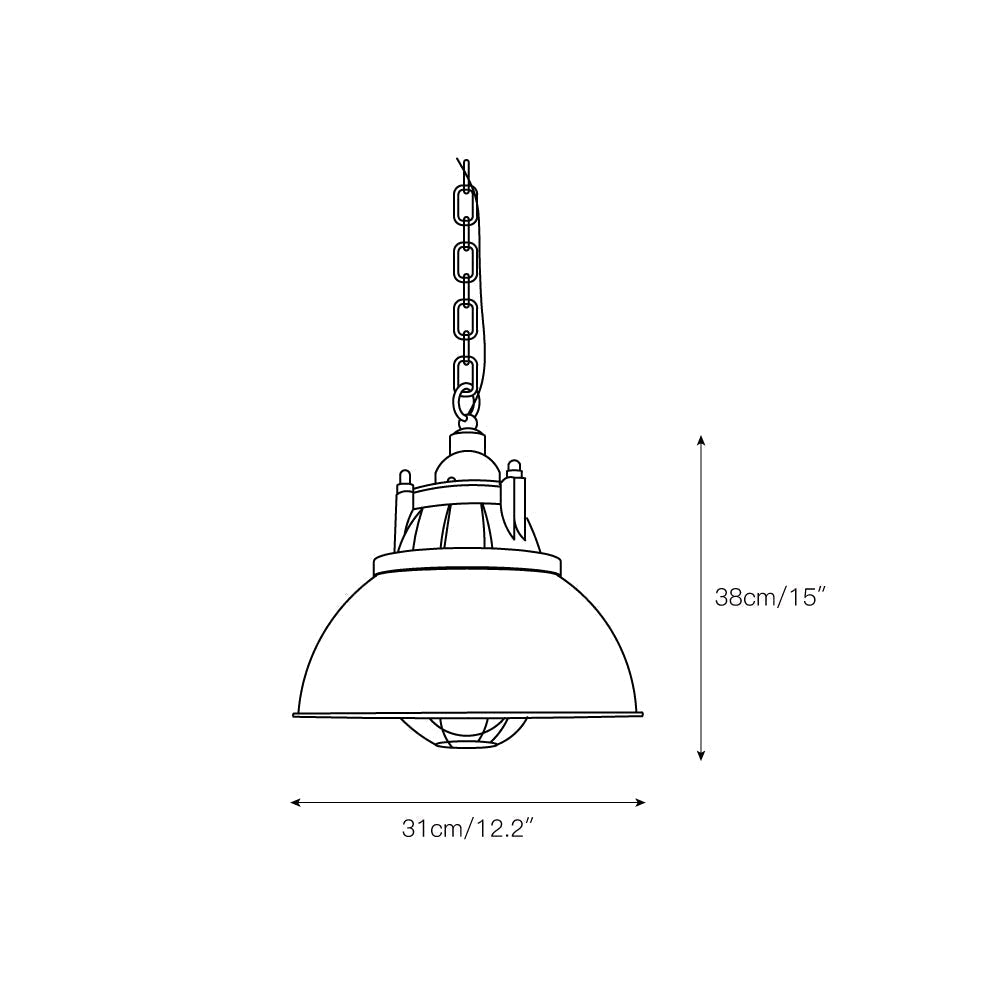 Vemiryra Vintage Industrial Green Pendant Light