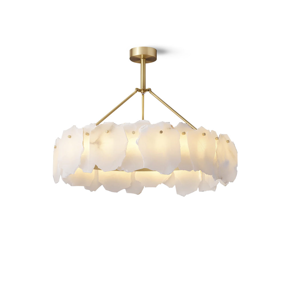 Telen Chandelier Alabaster Layered Halo