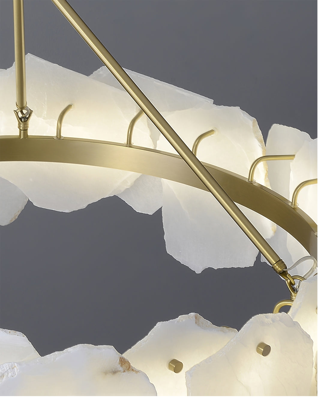 Telen Chandelier Alabaster Layered Halo