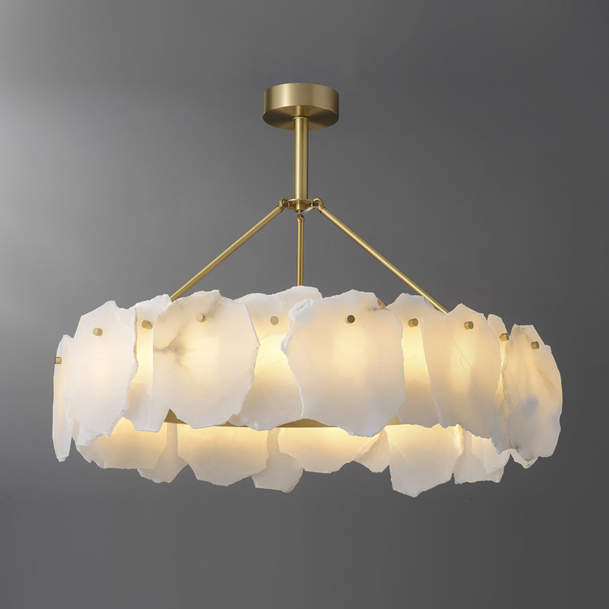 Telen Chandelier Alabaster Layered Halo