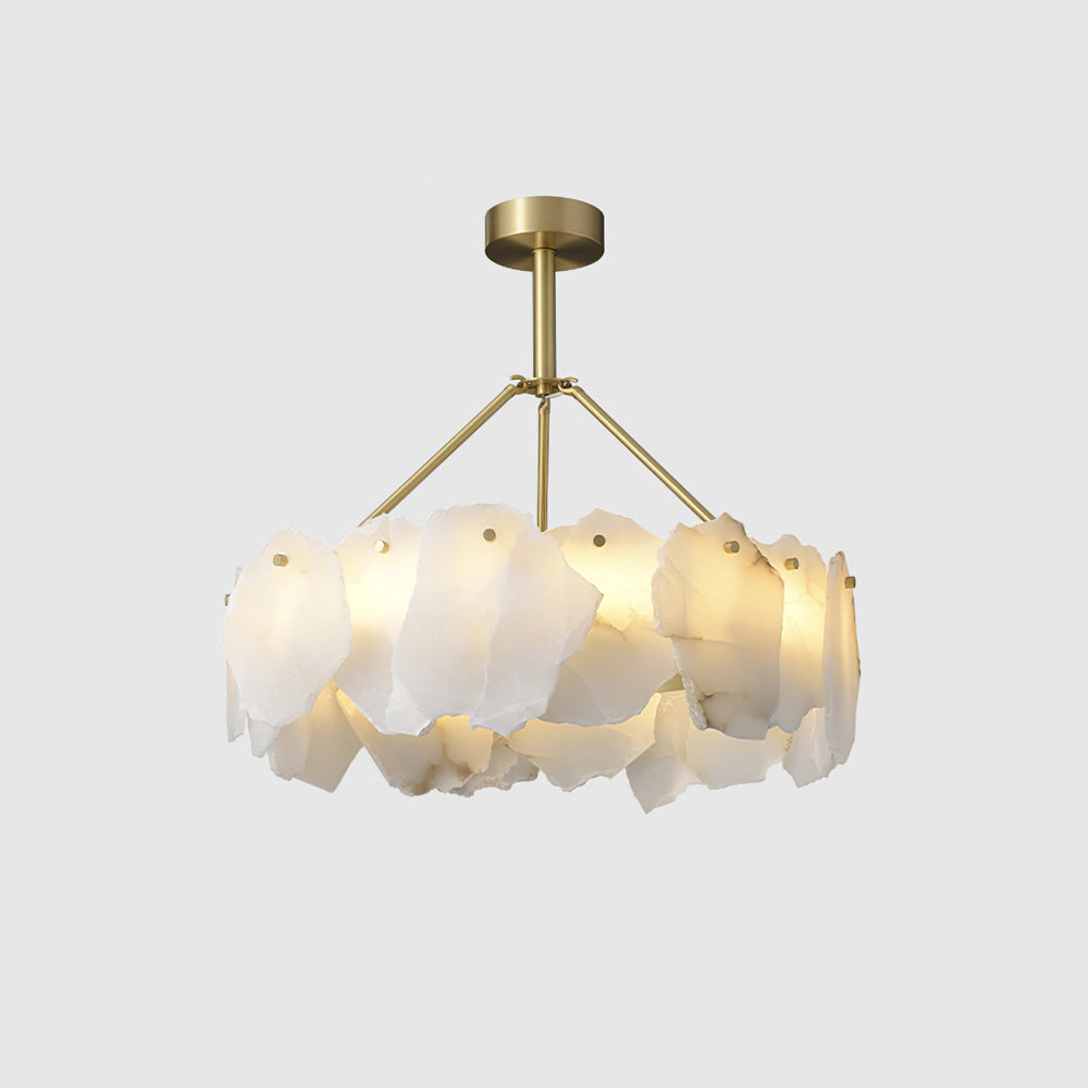 Telen Chandelier Alabaster Layered Halo