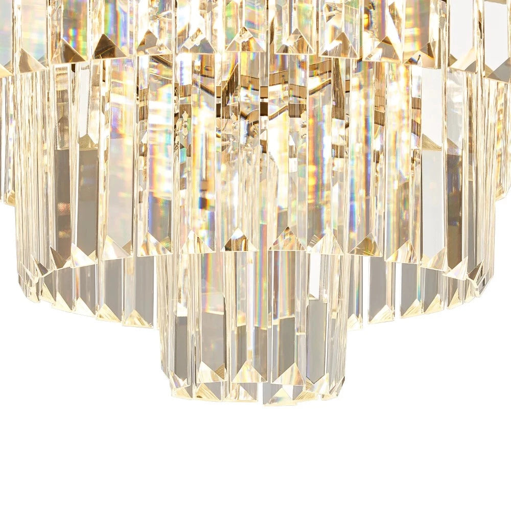 Cugimak Modern LED Decorative Luxury Pendant Light Crystal Metal Black/Gold Ring Bedroom/Living Room