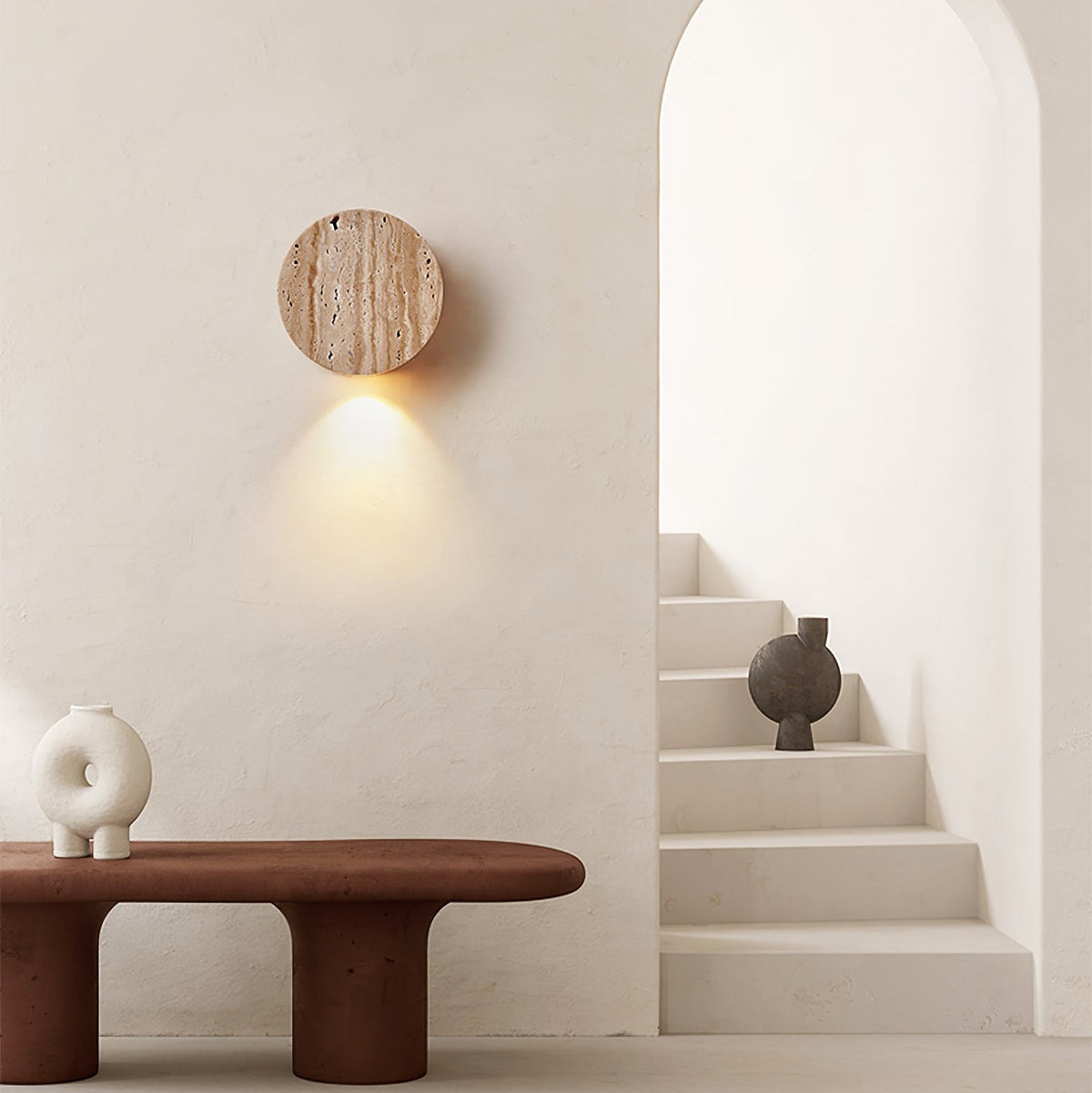 Jenthor Travertine Wall Sconce