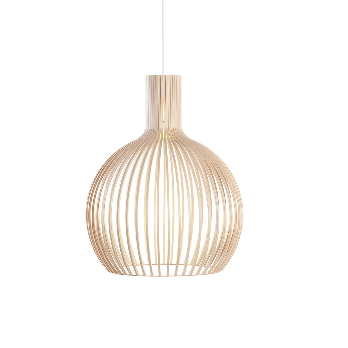 Avenorielle Sculptural Birch Open-Frame Pendant Lamp