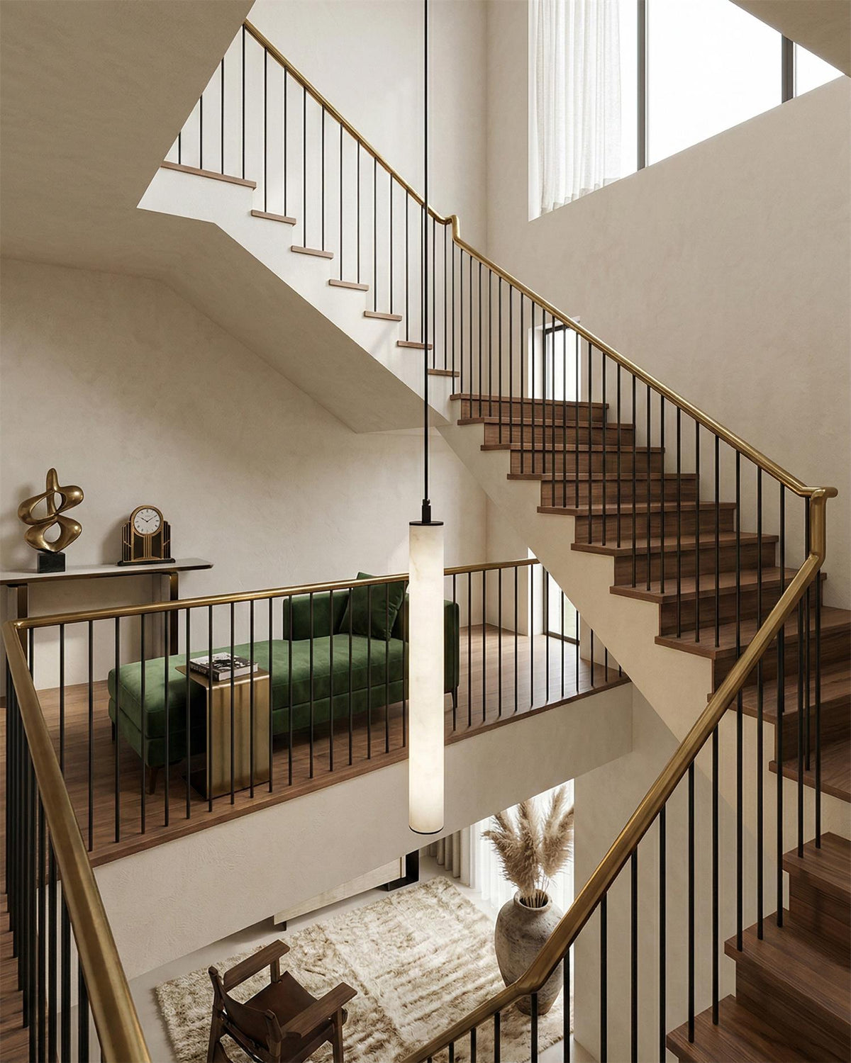 Niverena Alabaster Tube Pendant Lamp