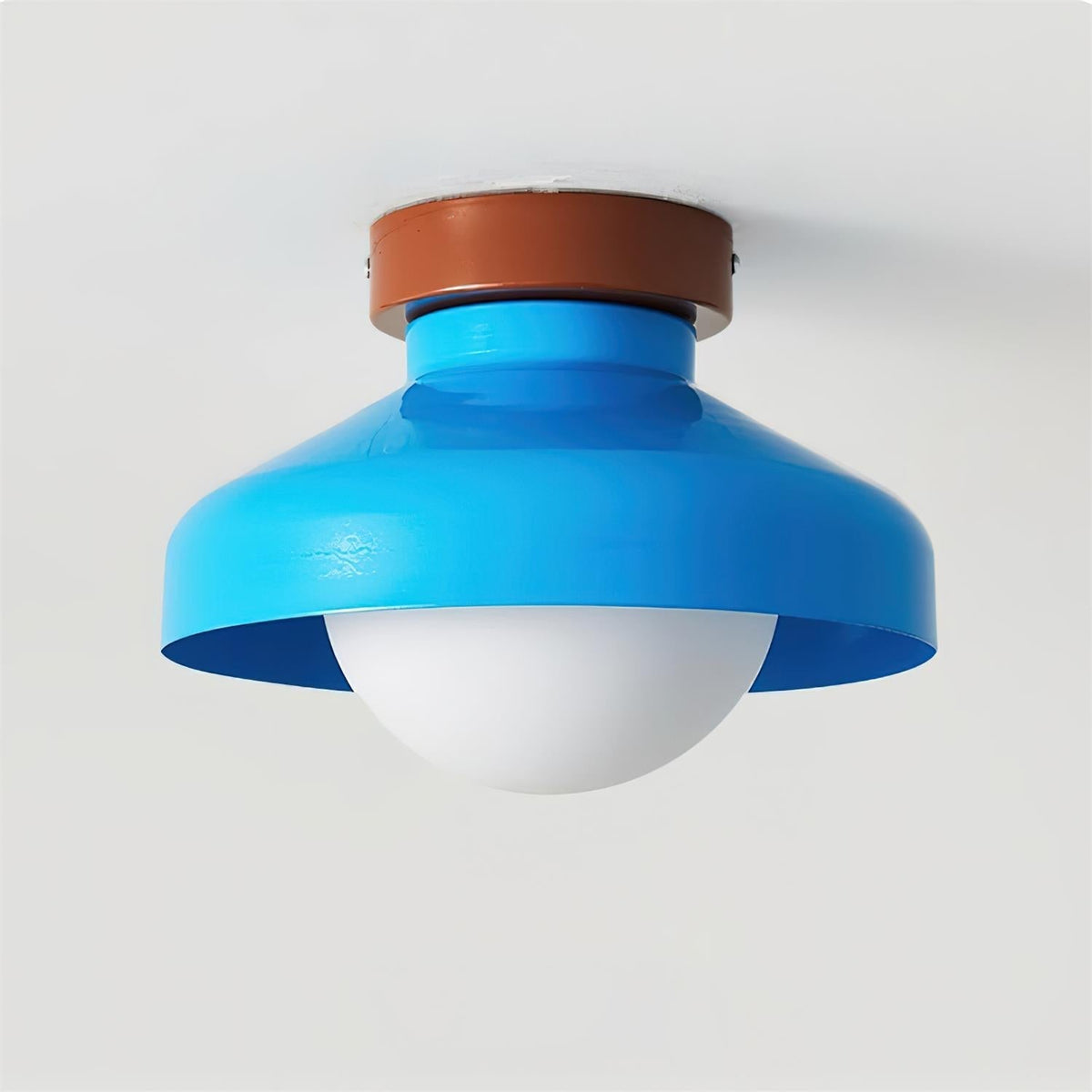 Valaneria Blue Metal Flush Mount Ceiling Light