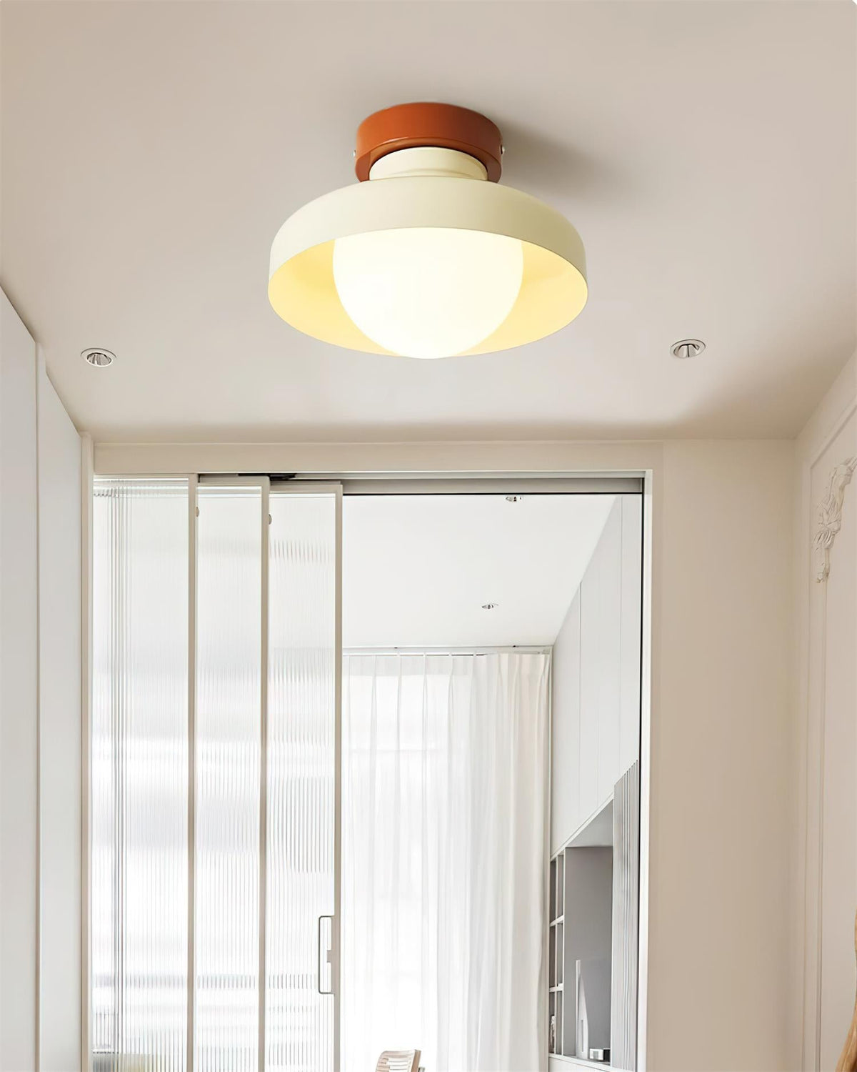 Valaneria Blue Metal Flush Mount Ceiling Light
