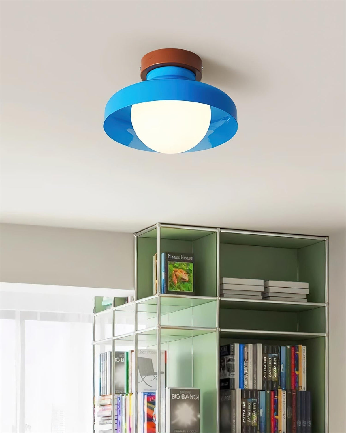 Valaneria Blue Metal Flush Mount Ceiling Light