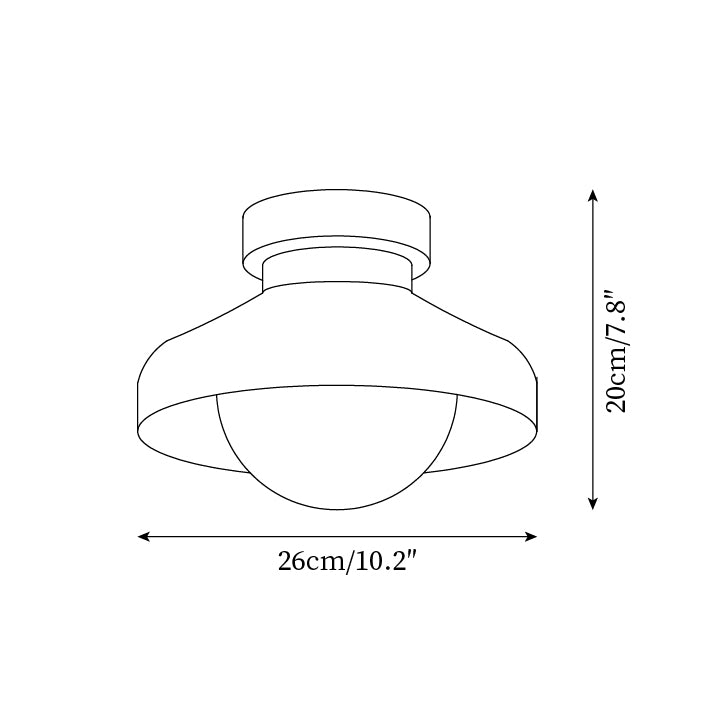 Valaneria Blue Metal Flush Mount Ceiling Light