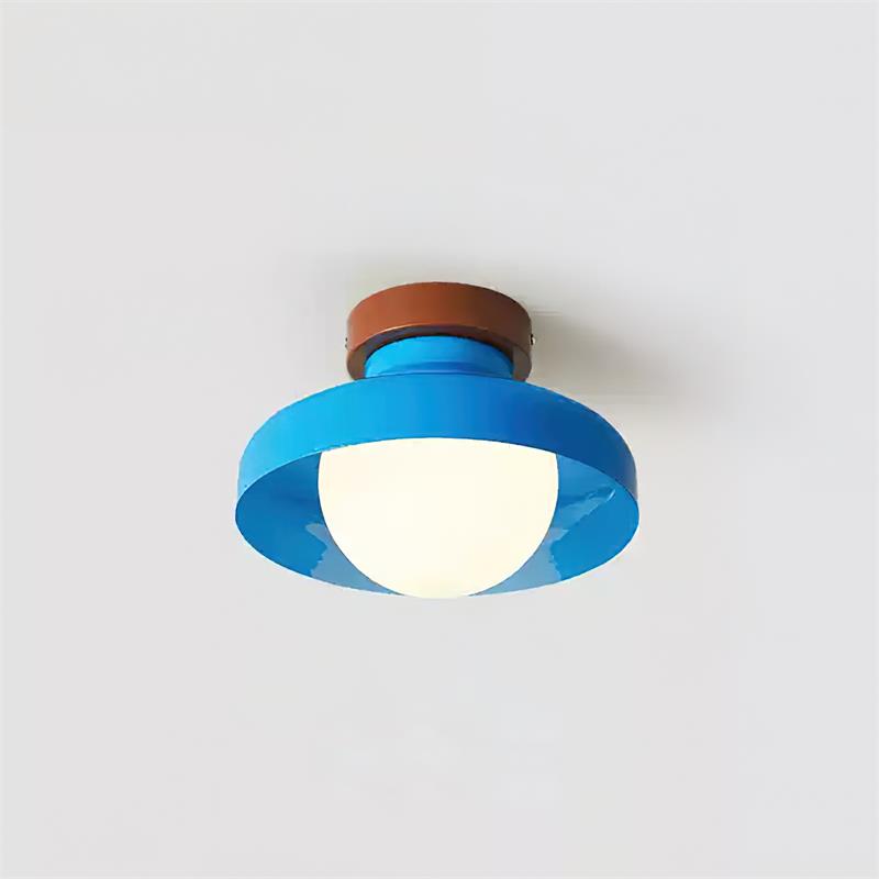 Valaneria Blue Metal Flush Mount Ceiling Light