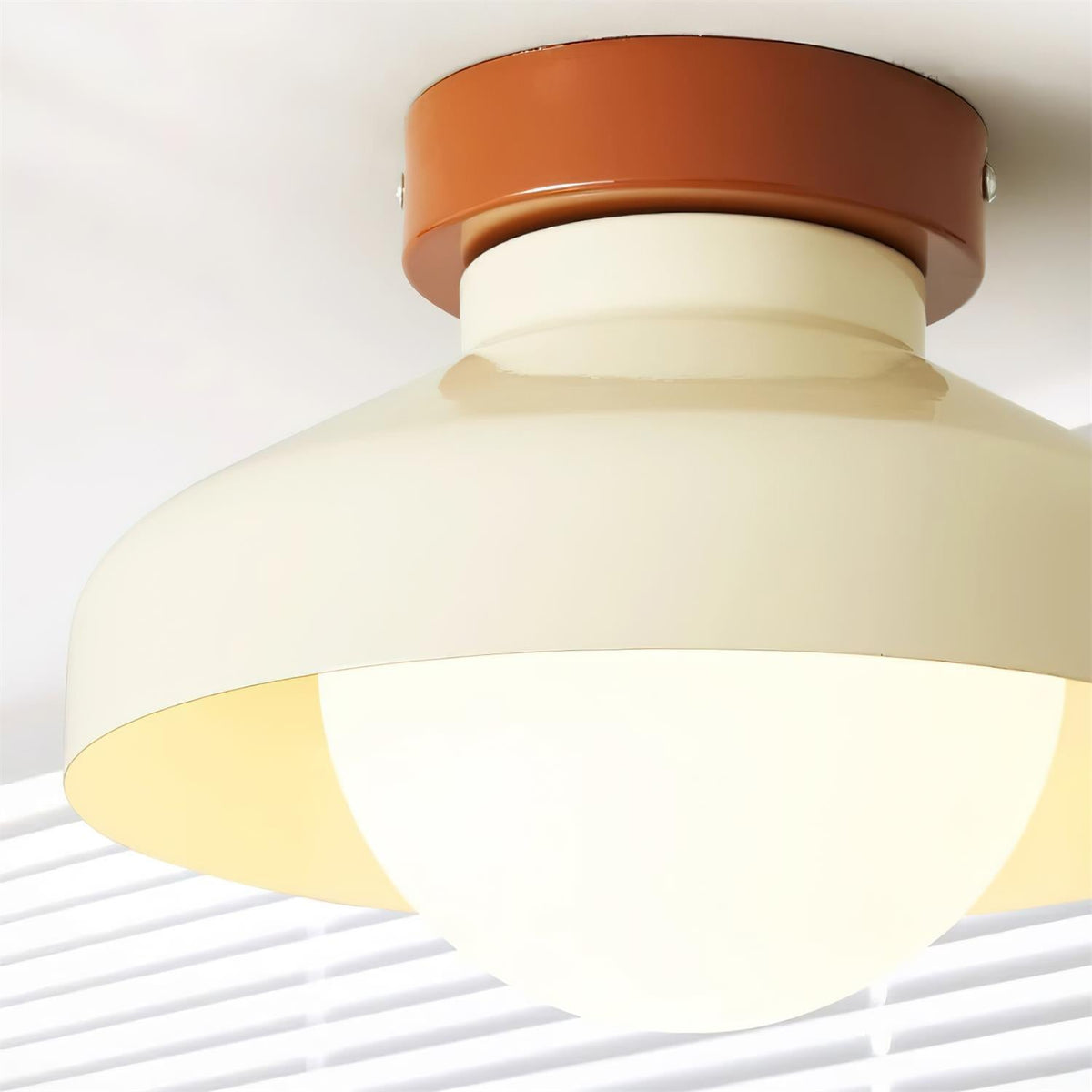 Valaneria Blue Metal Flush Mount Ceiling Light