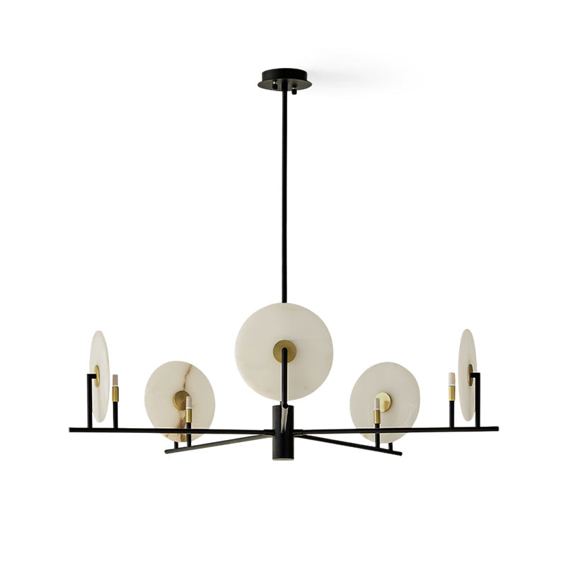 Nivorelle Chandelier Alabaster Moon Discs