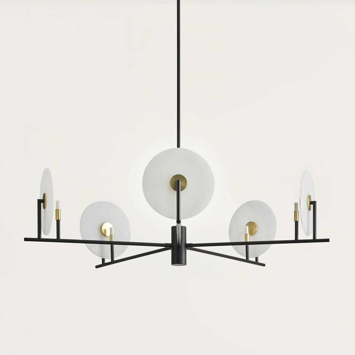 Nivorelle Chandelier Alabaster Moon Discs