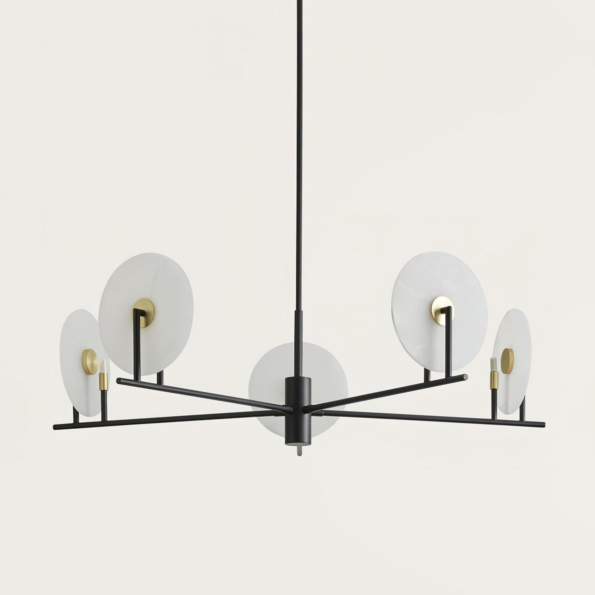 Nivorelle Chandelier Alabaster Moon Discs