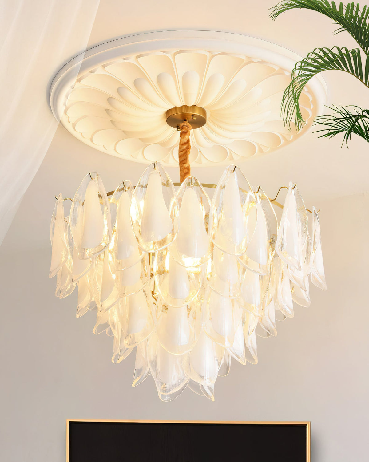 Celeella Glass Petal Chandelier