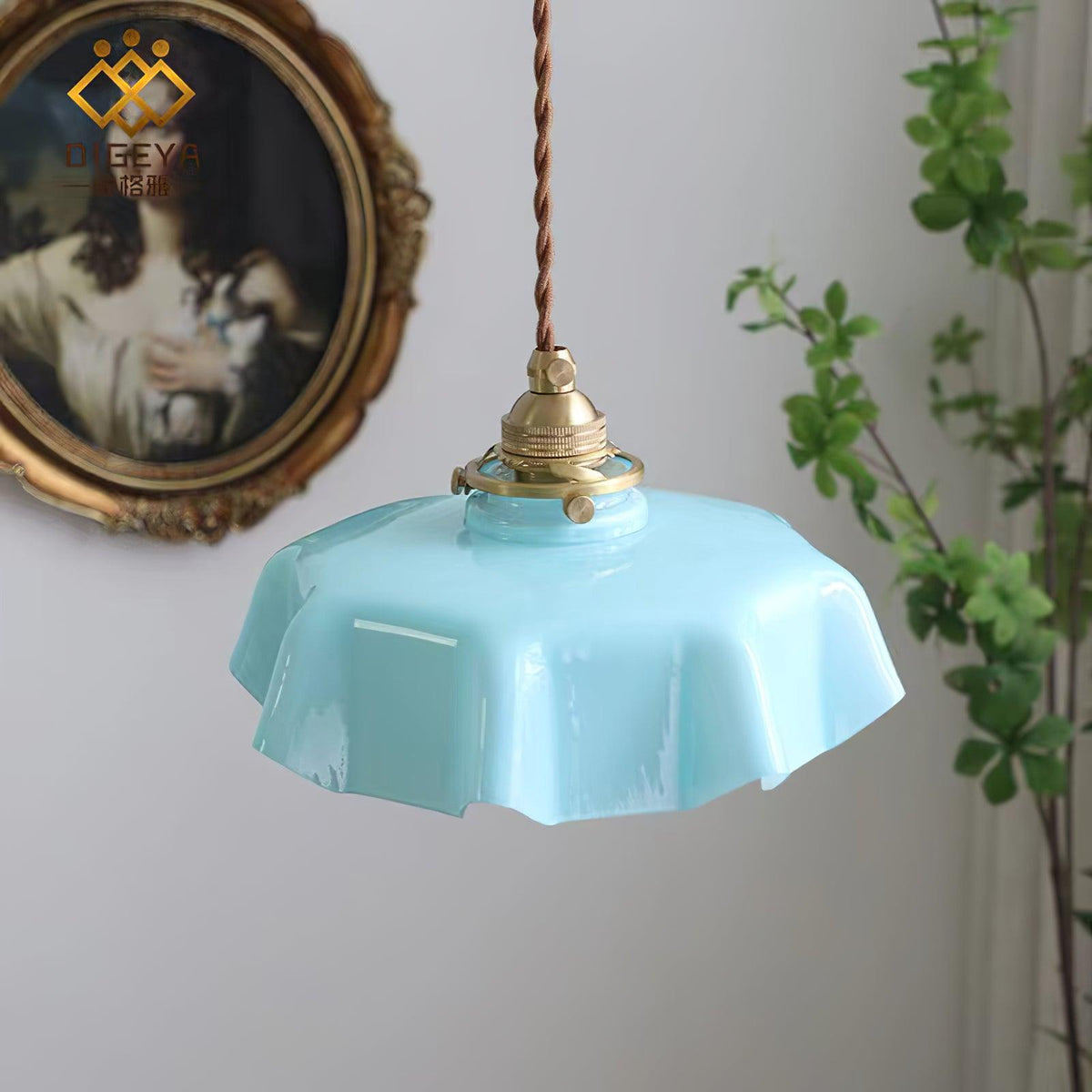Sepalom Farmhouse Ruffled Pendant Light
