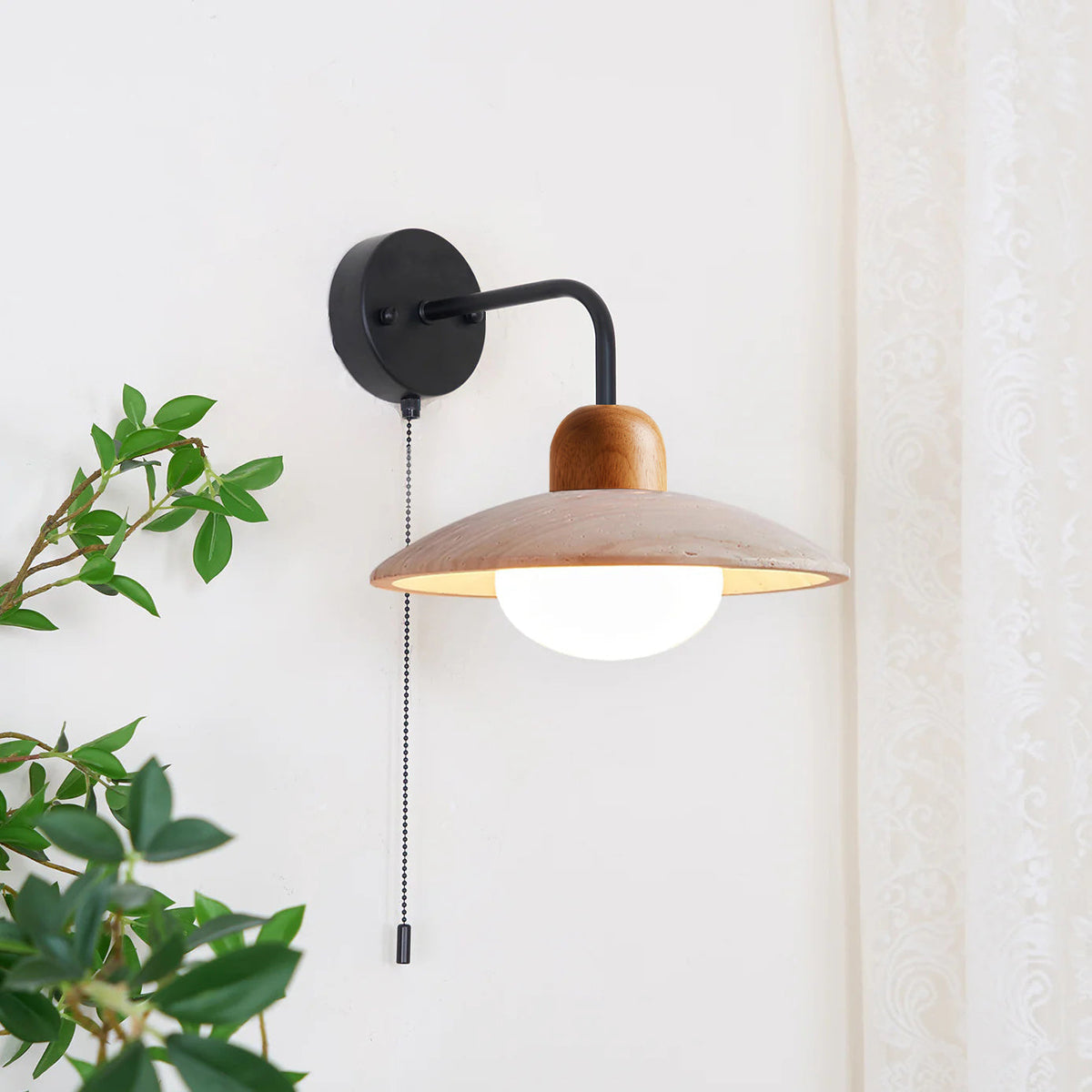 Leto Travertine Wall Sconce