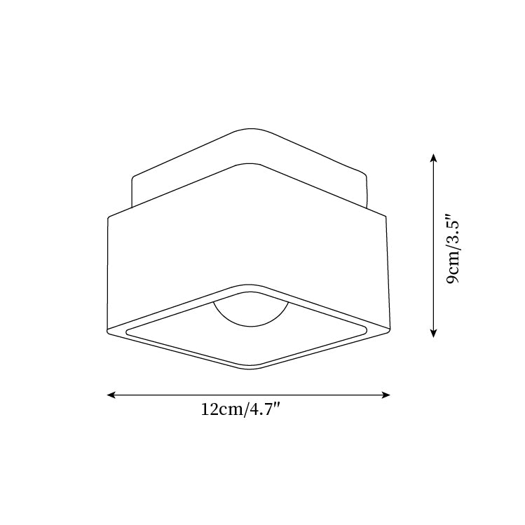 Veloria Ceiling Light Travertine Square Flush Mount
