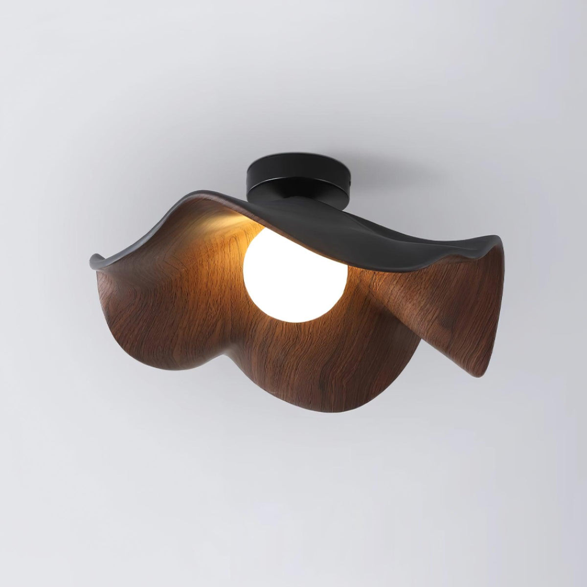 Borinil Ceiling Light Wood Black&White