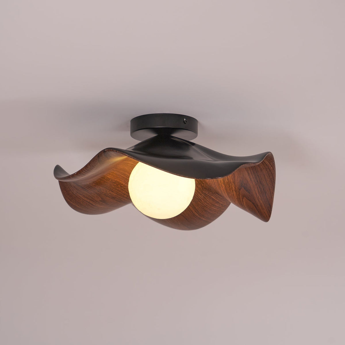 Borinil Ceiling Light Wood Black&White