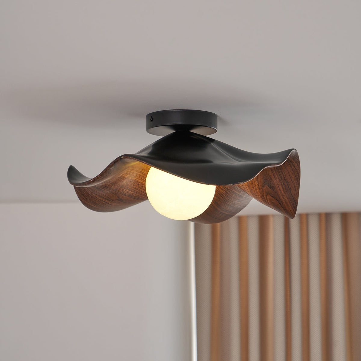 Borinil Ceiling Light Wood Black&White