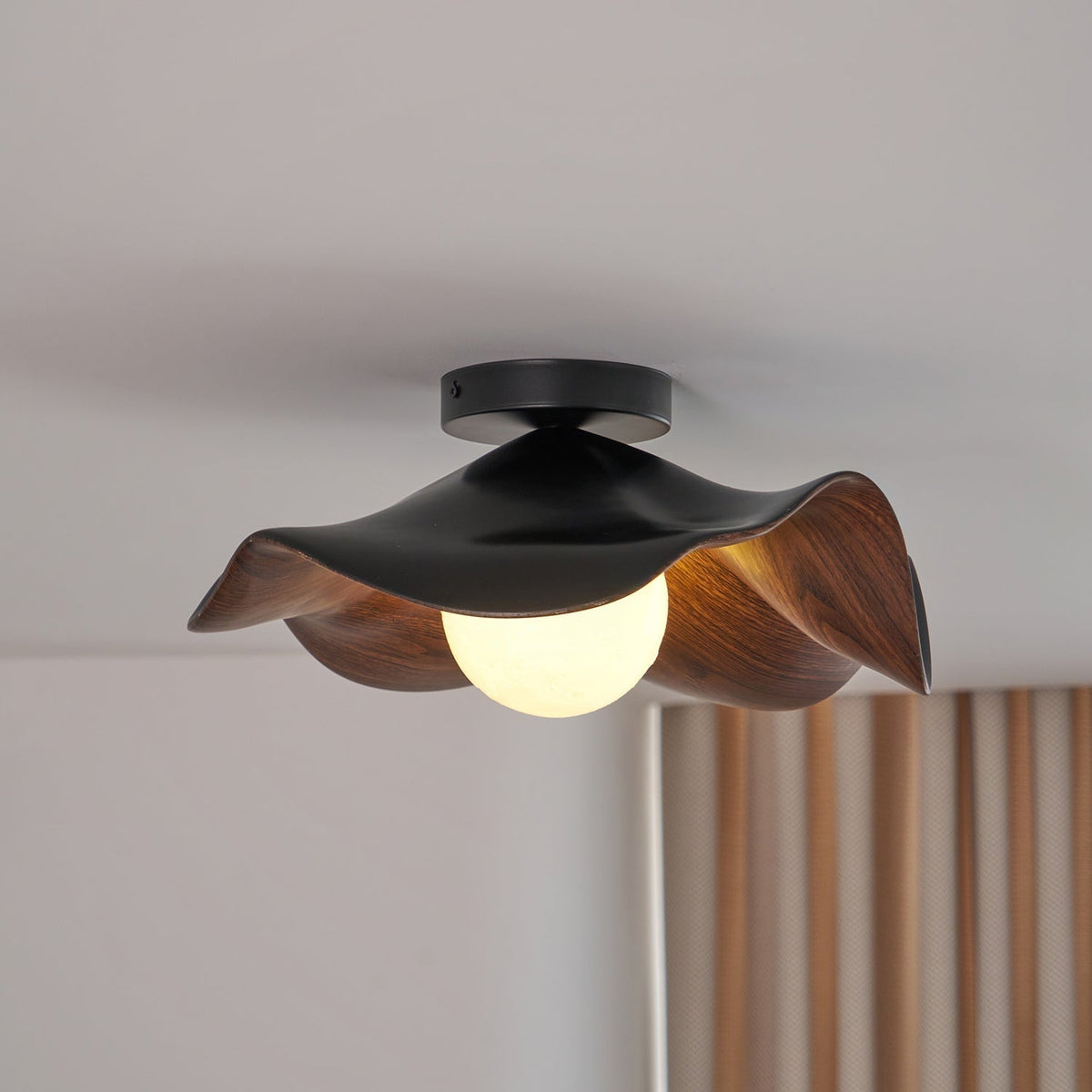 Borinil Ceiling Light Wood Black&White