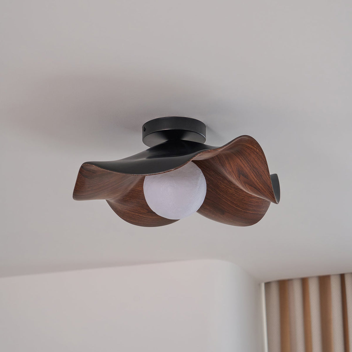 Borinil Ceiling Light Wood Black&White