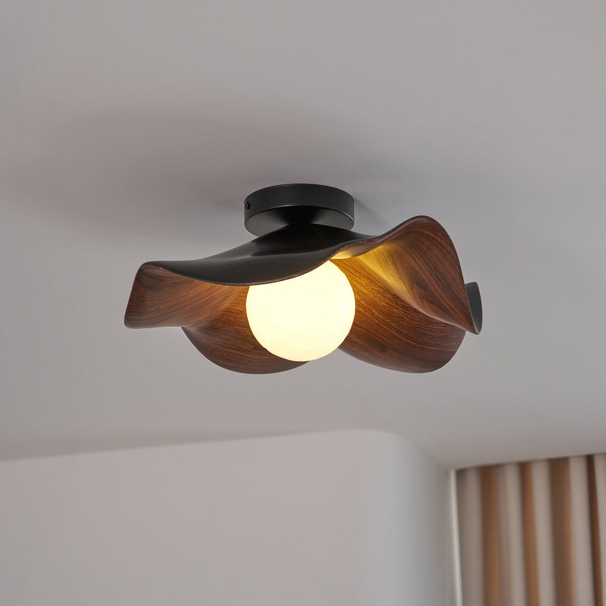 Borinil Ceiling Light Wood Black&White
