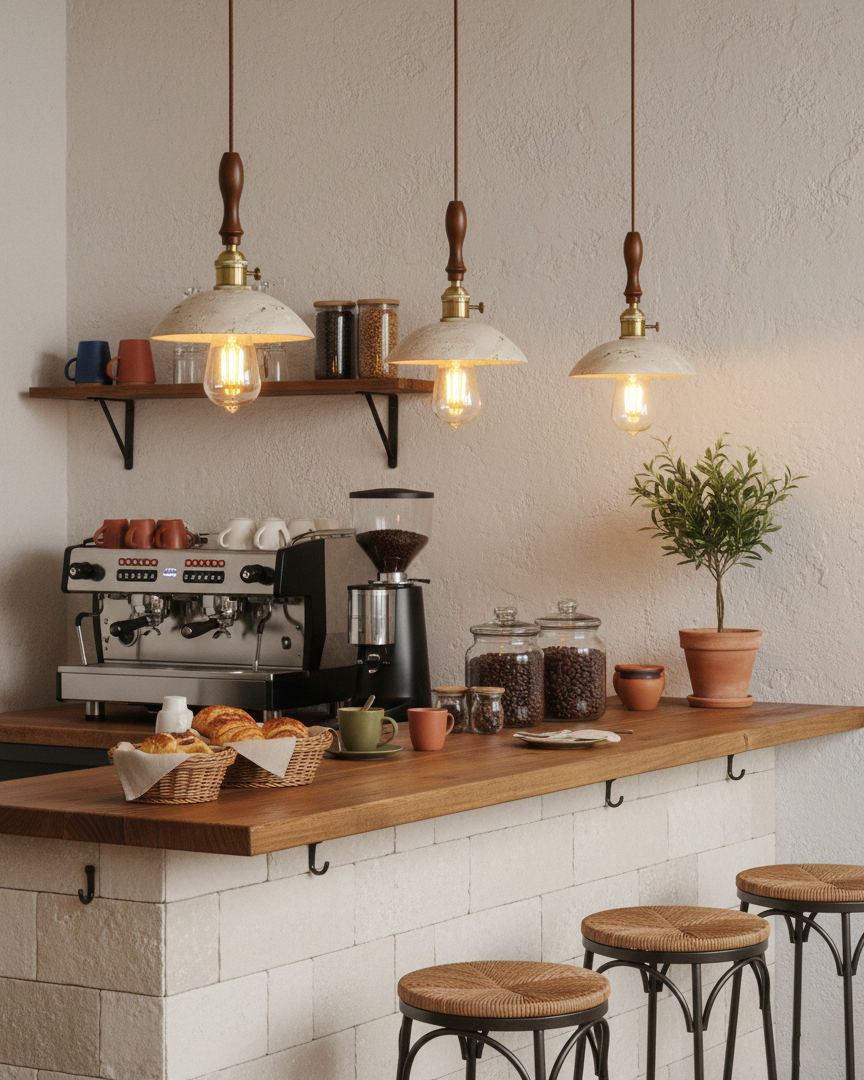 Seruine Travertine Pendant Lamp