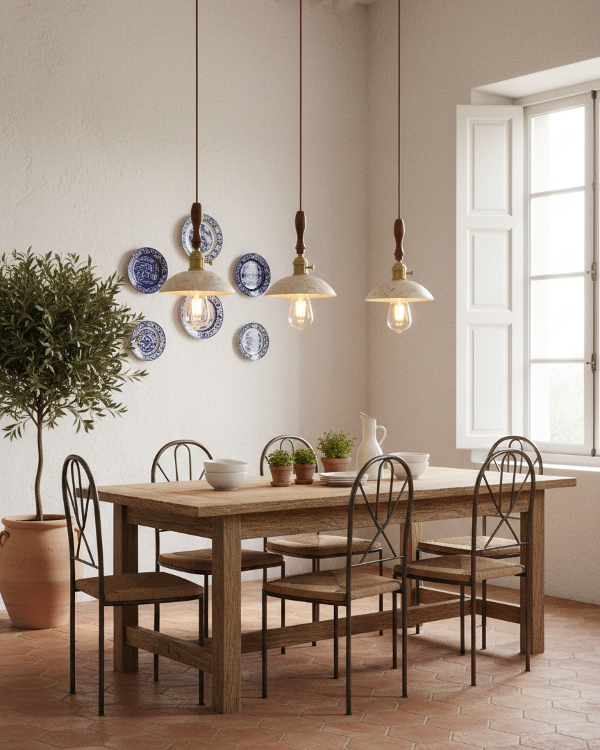 Seruine Travertine Pendant Lamp