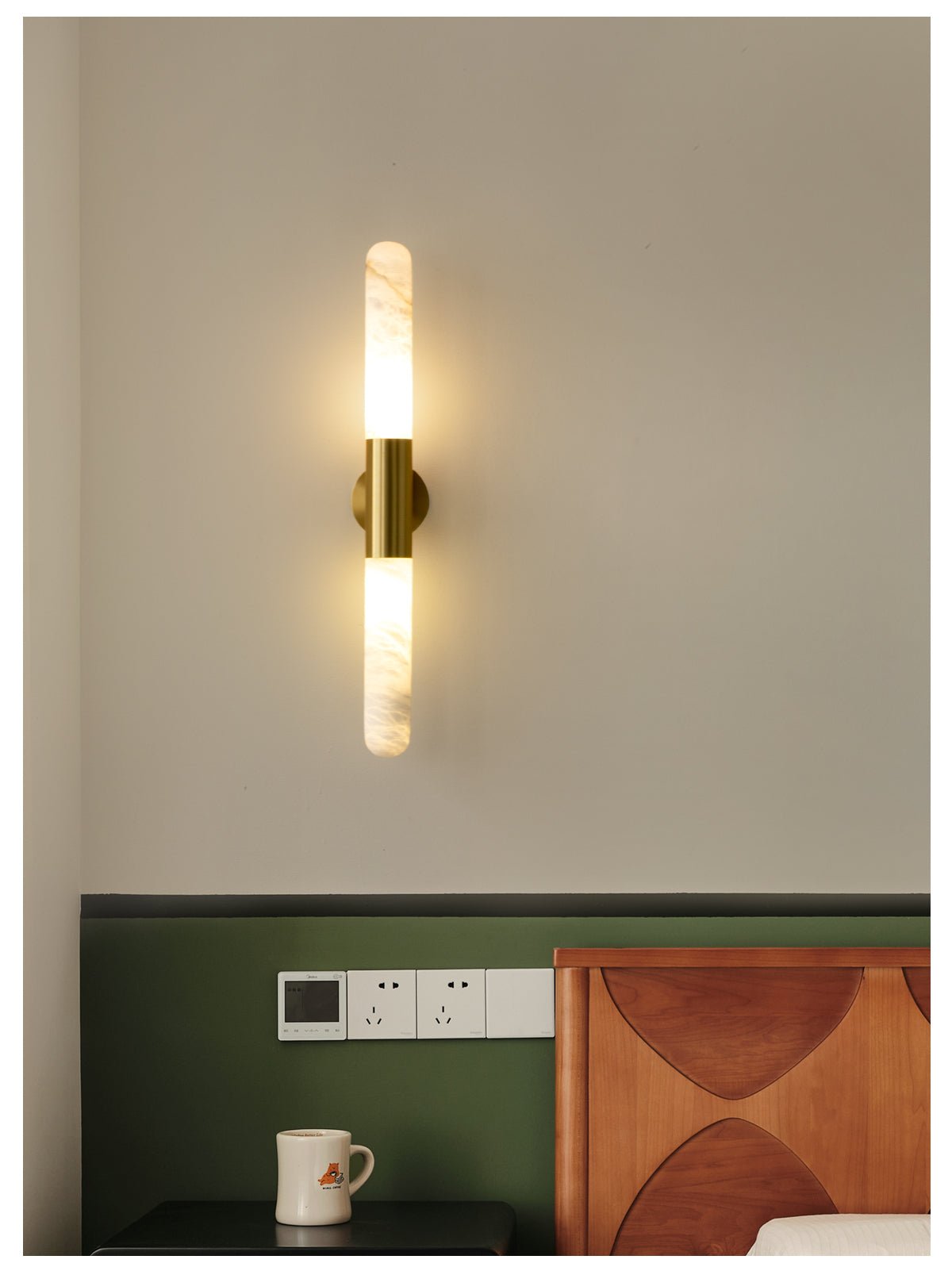 Evtalos Cylinder Alabaster Wall Light