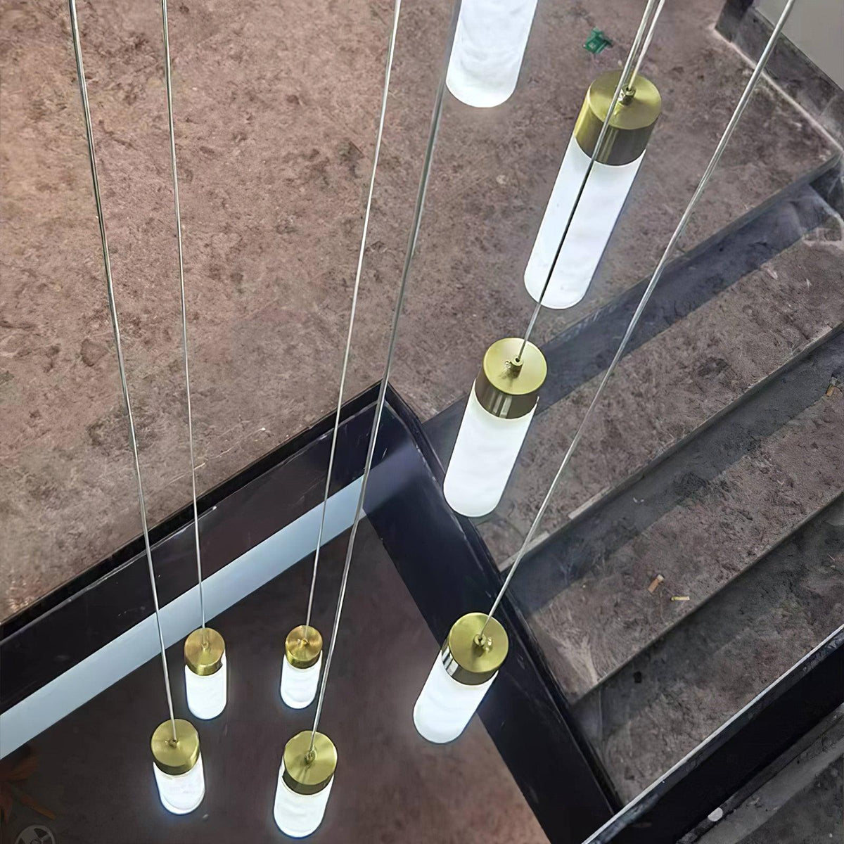 Vobinun Modern Alabaster Pendant Chandelier