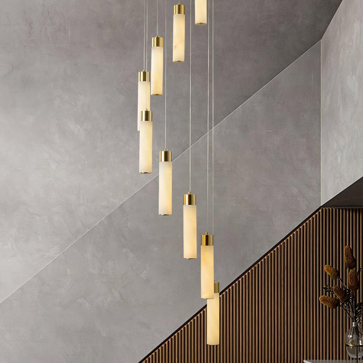 Vobinun Modern Alabaster Pendant Chandelier